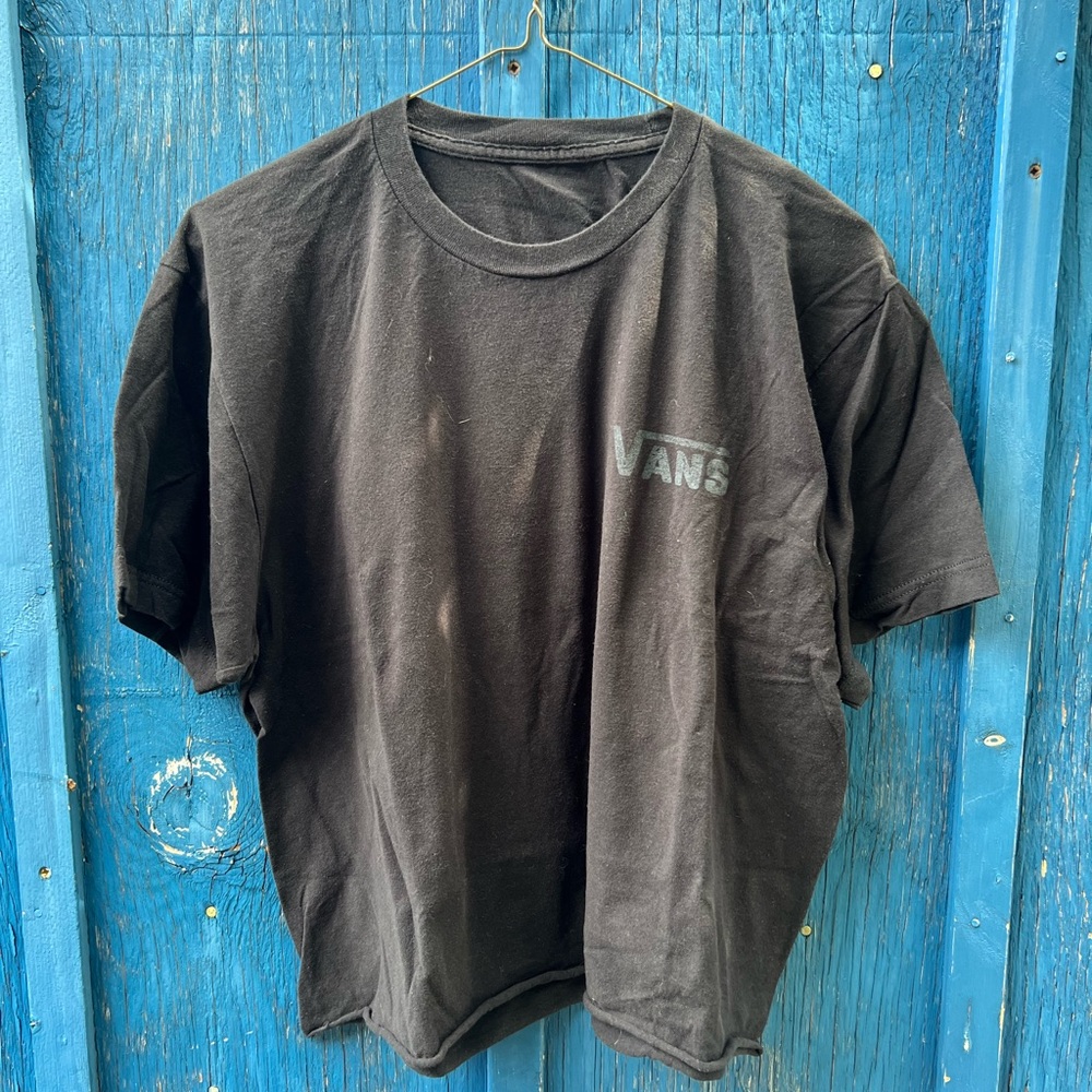 Cropped Vans “Forever Warped” front and back design t-shirt